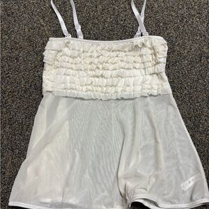 Vintage Coquette White Ruffled Camisole